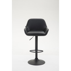 Tabouret de bar Braga en cuir artificiel B noir