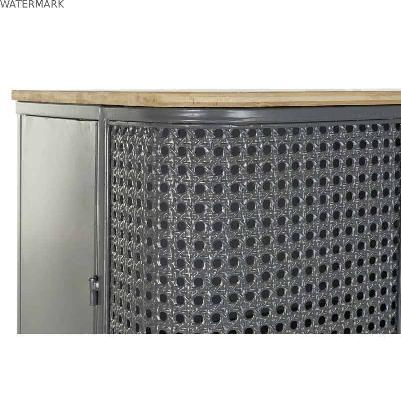 Étagère DKD Home Decor Naturel Gris Métal Bois 2 Etagères (79 x 39 x 133 cm)