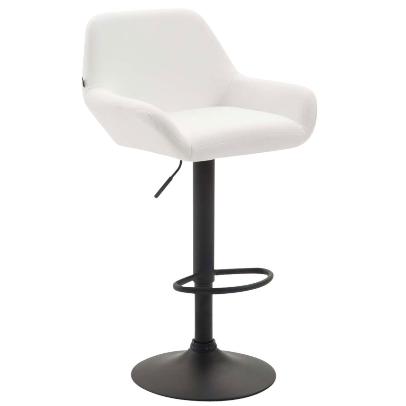 Tabouret de bar Braga, similicuir B blanc