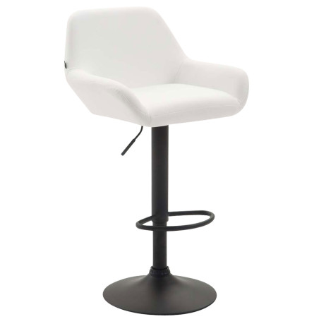 Tabouret de bar Braga, similicuir B blanc