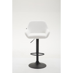 Tabouret de bar Braga, similicuir B blanc