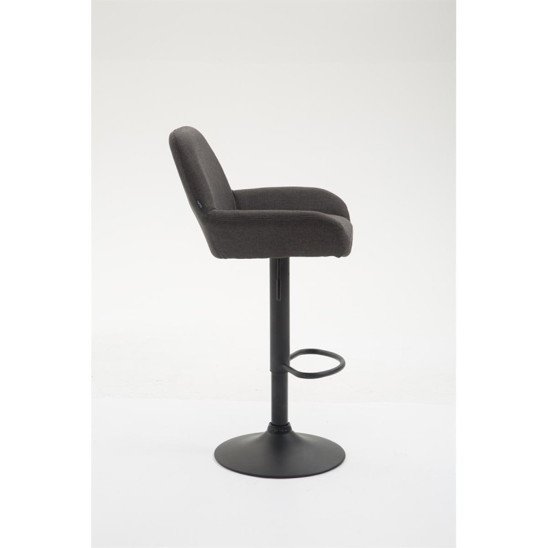 Tabouret de bar Braga, tissu B gris foncé
