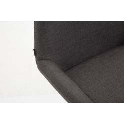 Taburete De Bar Braga En Tela Gris oscuro,Negro