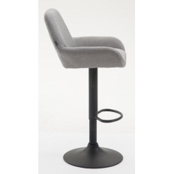 Tabouret de bar Braga tissu B gris