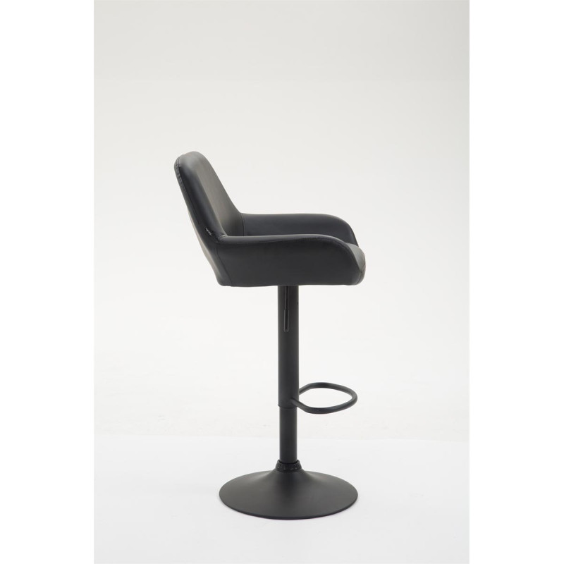 Tabouret de bar Braga en cuir artificiel B noir