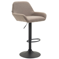 Tabouret de bar Braga tissu B taupe