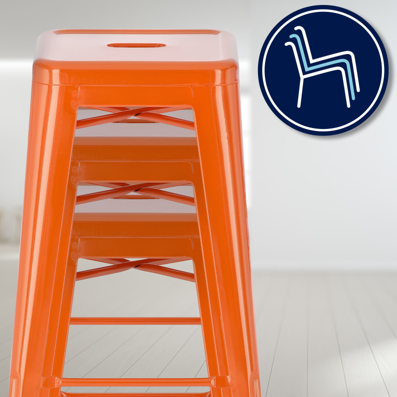 Tabouret de bar Joshua orange