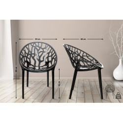 Chaise empilable CRYSTAL noire