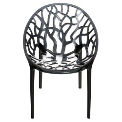 Chaise empilable CRYSTAL noire