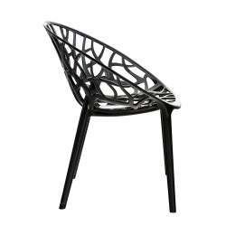 Chaise empilable CRYSTAL noire