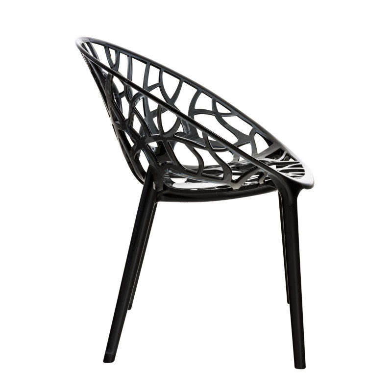Chaise empilable CRYSTAL noire