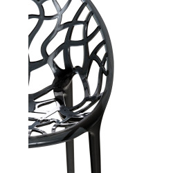 Chaise empilable CRYSTAL noire