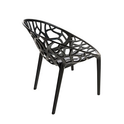 Chaise empilable CRYSTAL noire
