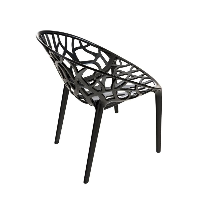 Chaise empilable CRYSTAL noire