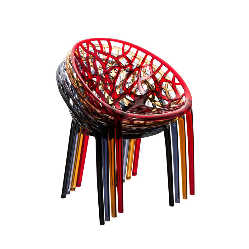 Chaise empilable CRYSTAL noire