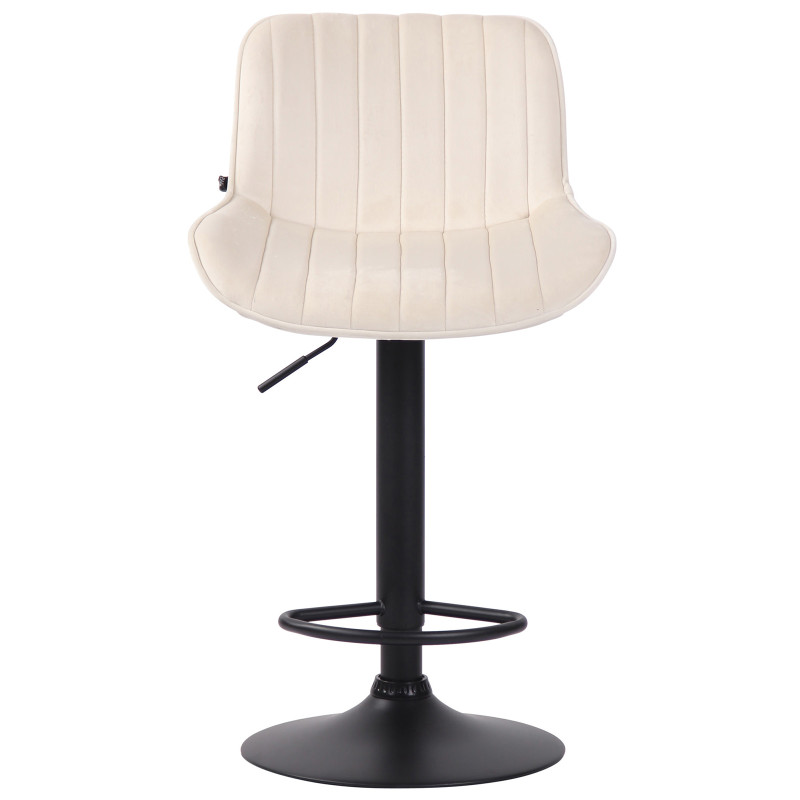 Lot de 2 tabourets de bar Lentini en velours crème