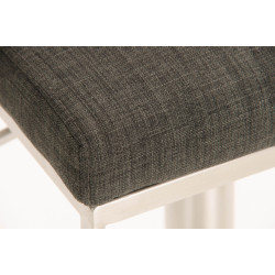 Tabouret de bar Panama E tissu gris foncé