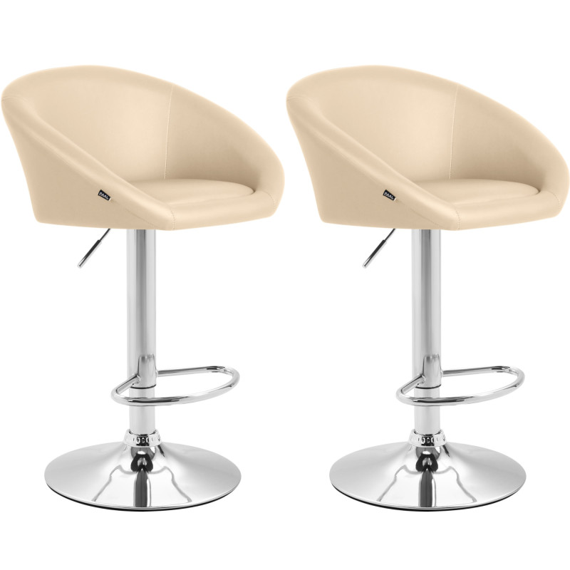Lot de 2 tabourets de bar Miami V2 simili cuir C