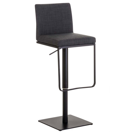 Tabouret de bar Panama B en tissu gris foncé