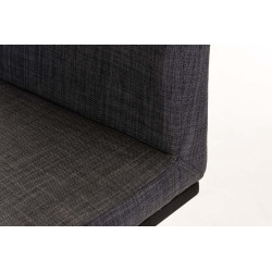 Tabouret de bar Panama B en tissu gris foncé