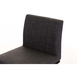 Tabouret de bar Panama B en tissu gris foncé