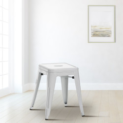 Tabouret Armin blanc
