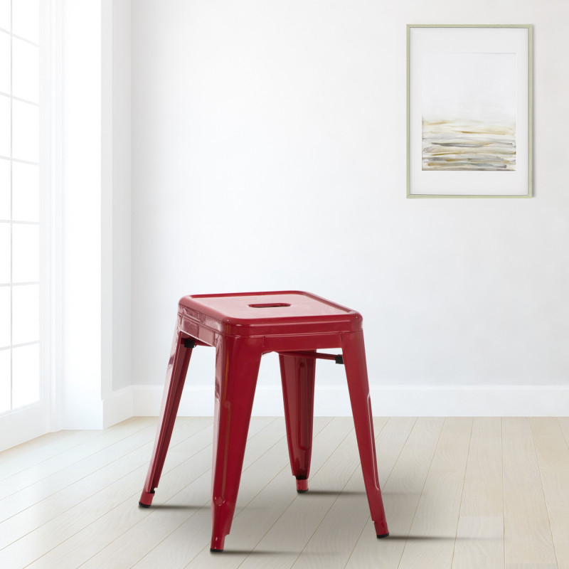 Tabouret rouge Armin
