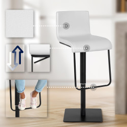 Tabouret de bar Limon B blanc