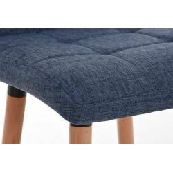 Tabouret de bar Lincoln en tissu bleu