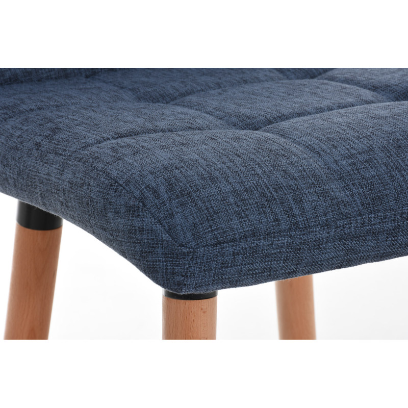 Tabouret de bar Lincoln en tissu bleu