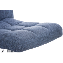 Tabouret de bar Pérou TISSU C bleu