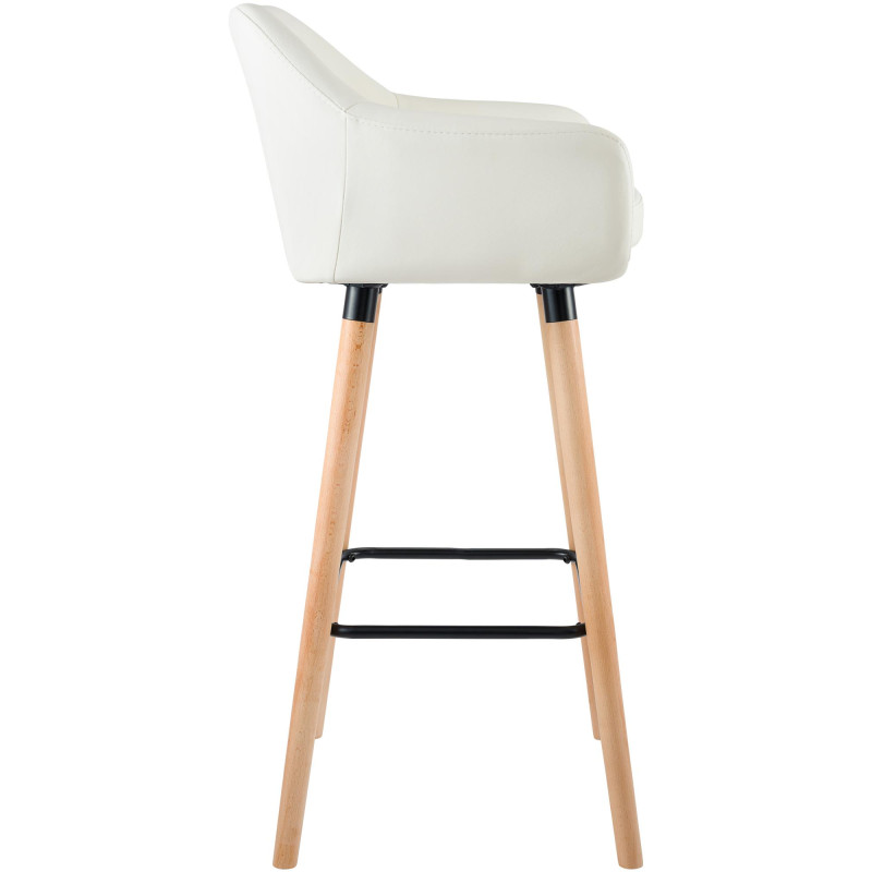 Sgabello Grant in pelle sintetica crema