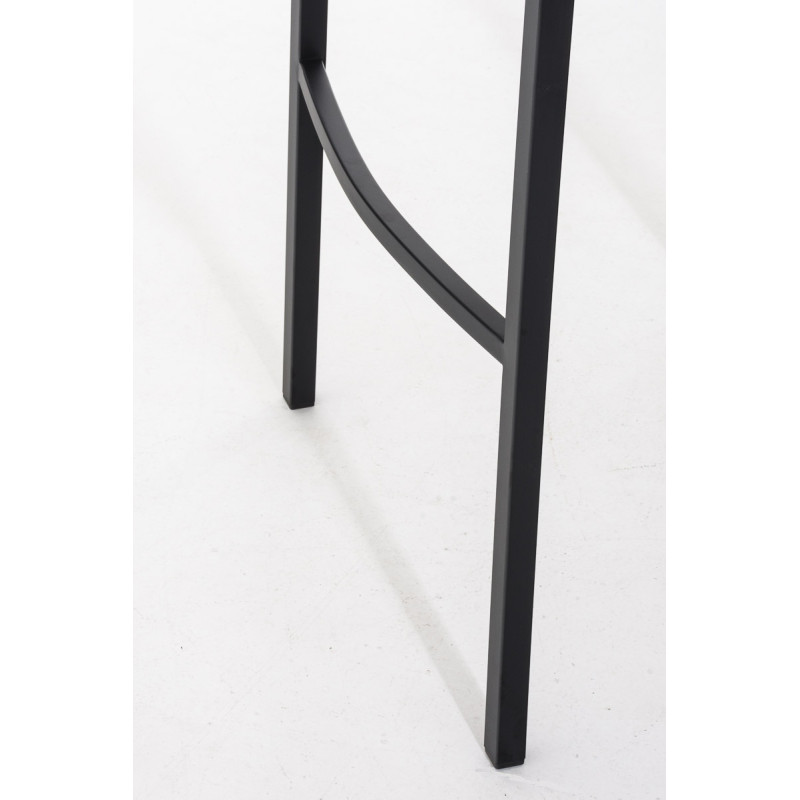 Tabouret de bar Damaso B avec structure à 4 pieds noir