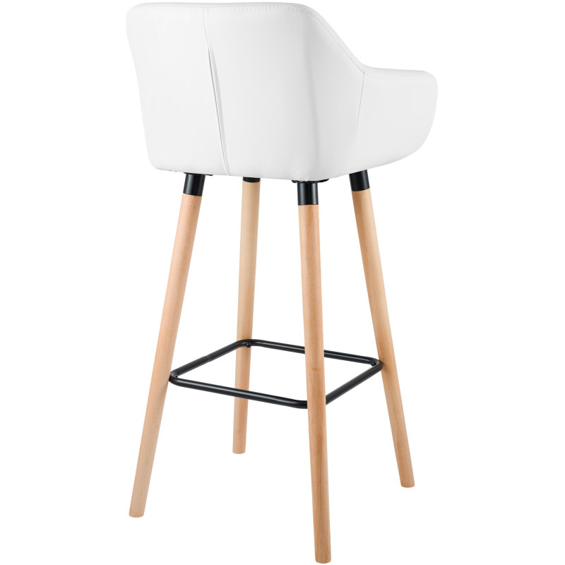 Taburete de Bar Grant Cuero Sintйtico Blanco