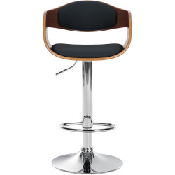 Tabouret de bar Kingston C noyer/noir