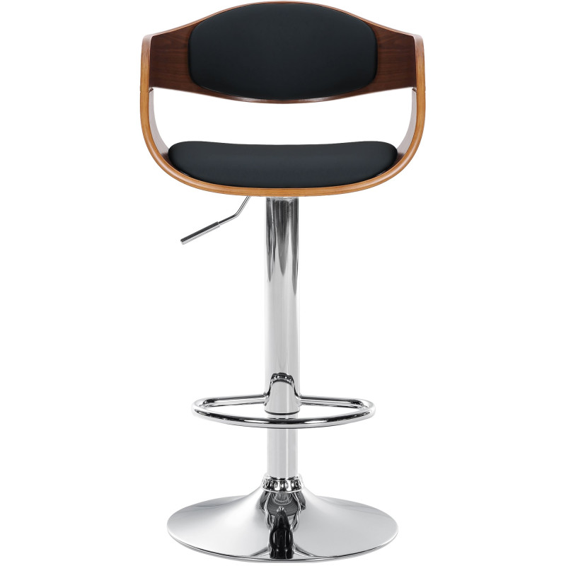 Tabouret de bar Kingston C noyer/noir