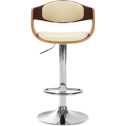 Tabouret de bar Kingston C noyer/crème