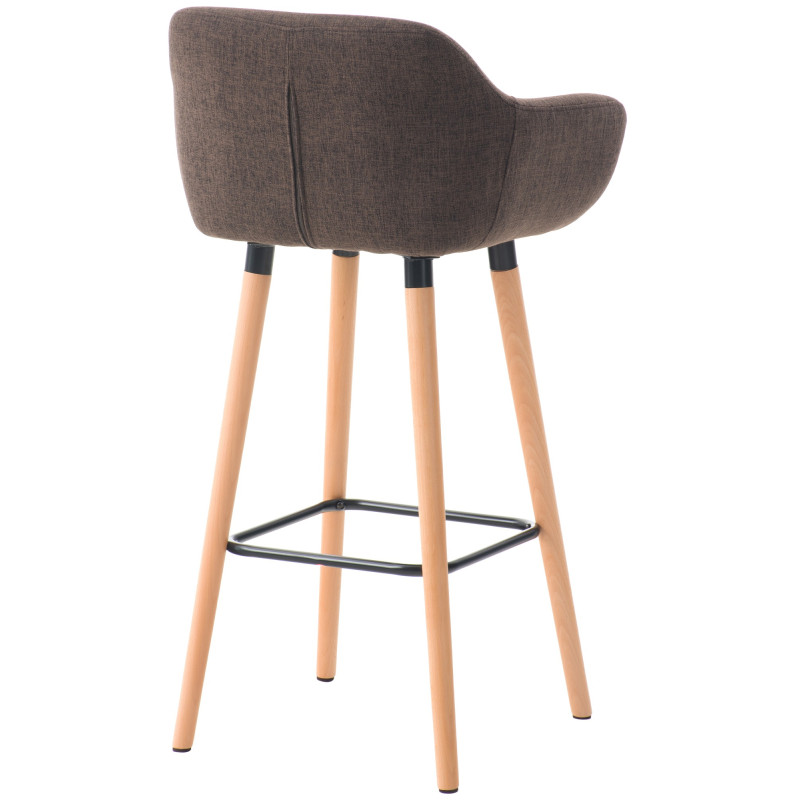 Tabouret de bar en tissu Grant brun