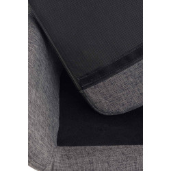 Tabouret de bar Grant en tissu gris clair