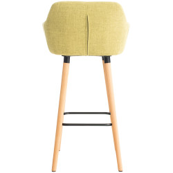 Tabouret de bar en tissu Grant vert clair