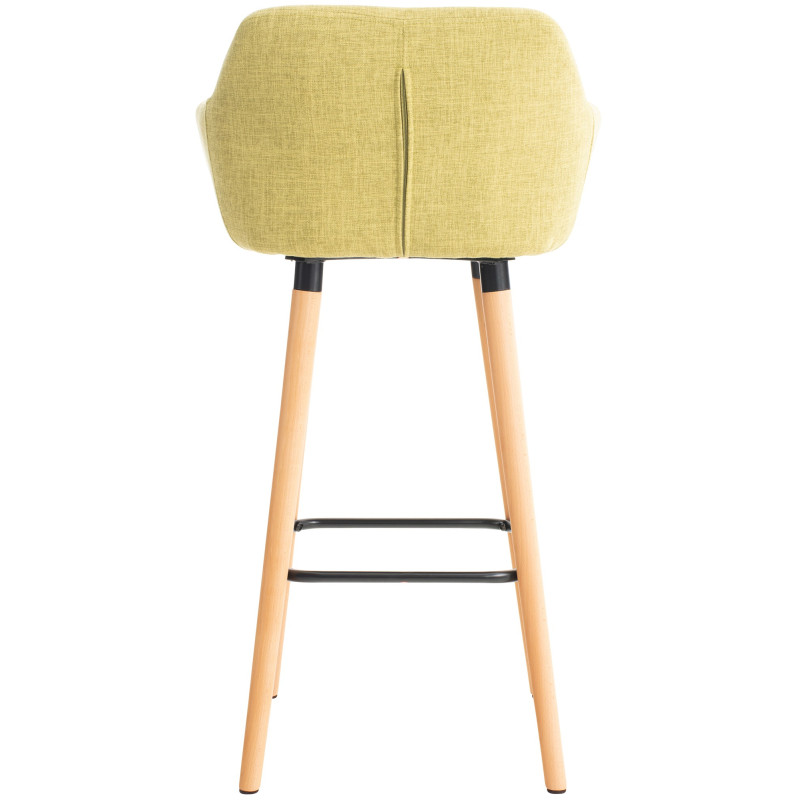 Tabouret de bar Grant en tissu vert clair