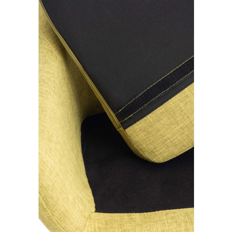 Tabouret de bar Grant en tissu vert clair