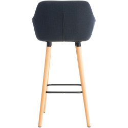 Tabouret de bar Grant en tissu noir