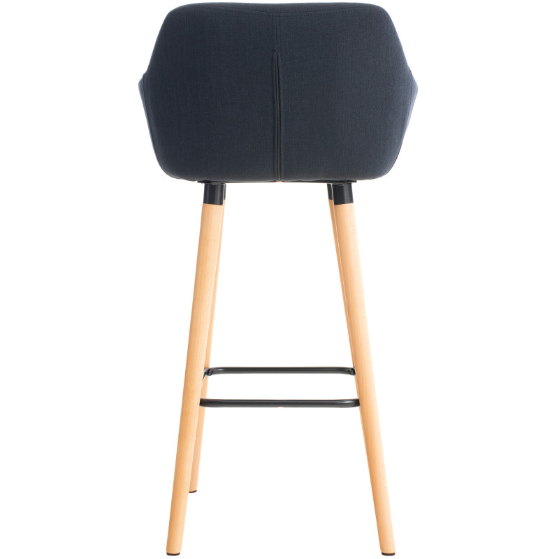 Tabouret de bar Grant en tissu noir