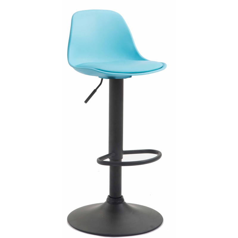 Tabouret de bar Kiel, similicuir noir