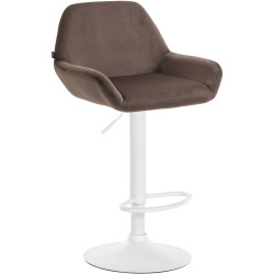 Tabouret de bar Braga velours brun