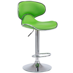 Tabouret de bar Las Vegas V2 vert chrome