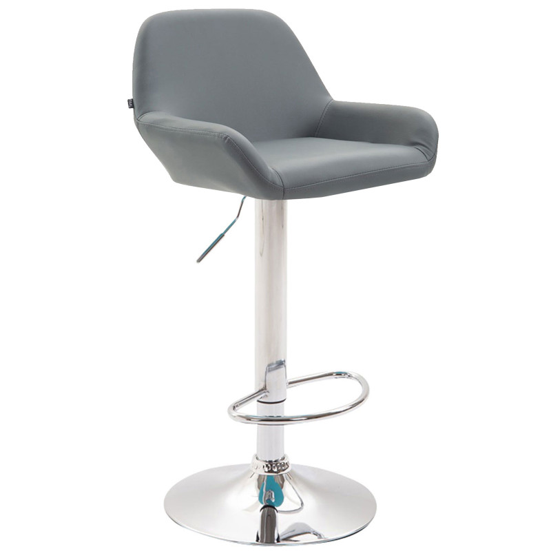 Tabouret de bar Braga en cuir artificiel chromé