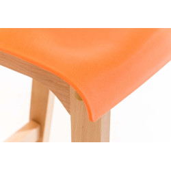 Tabouret de bar Hoover Natura 4 pieds orange