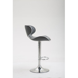 Tabouret de bar Las Vegas V2 gris chrome